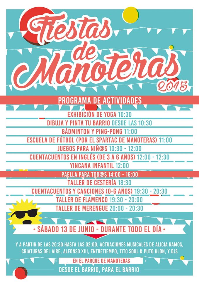 Fiestas Manoteras 2015 actividades