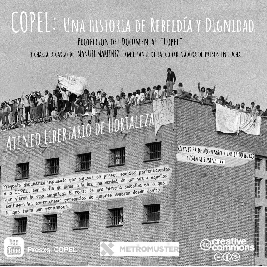Proyección del documental ‘Copel, una historia de rebeldía y dignidad’