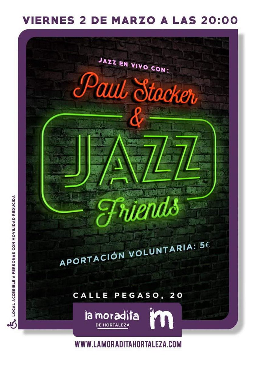 Jazz en La Moradita: concierto de Paul Stocker & Jazz Friends
