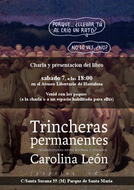 Presentación del libro ‘Trincheras permanentes’ de Carolina León en el Ateneo Libertario de Hortaleza