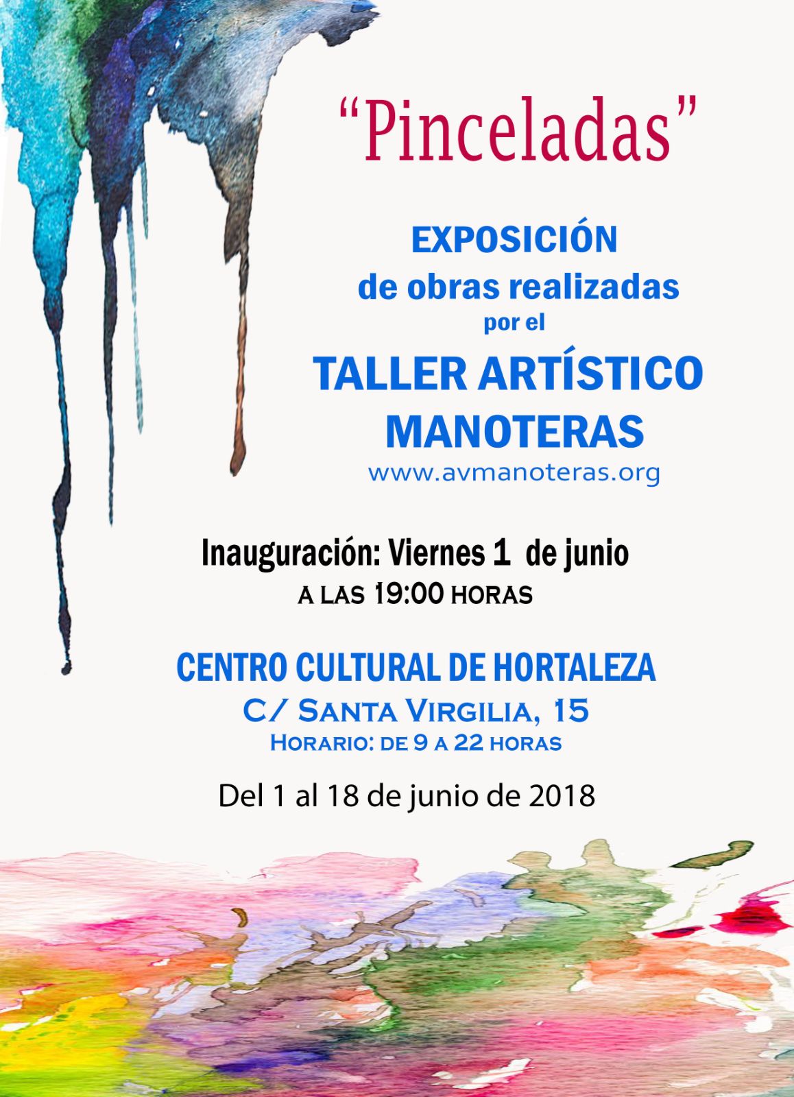 Exposición Pinceladas en el Centro Cultural Hortaleza