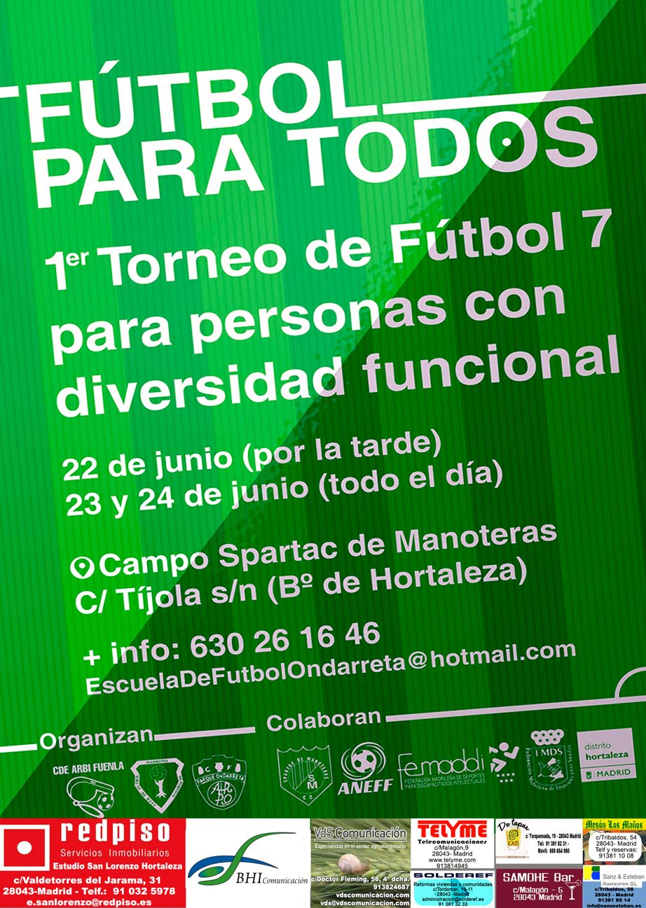 Cartel Torneo Fútbol para Todos