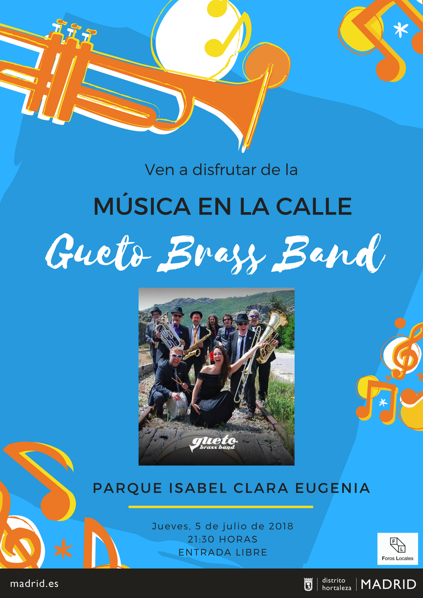 Concierto de Gueto Brass Band en el parque Isabel Clara Eugenia