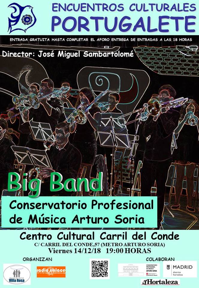 Concierto de la Big Band del Conservatorio Profesional de Música Arturo Soria en los Encuentros Culturales Portugalete