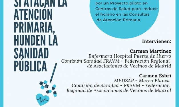 Charla sobre la Sanidad Pública Madrileña en la Soci de Manoteras