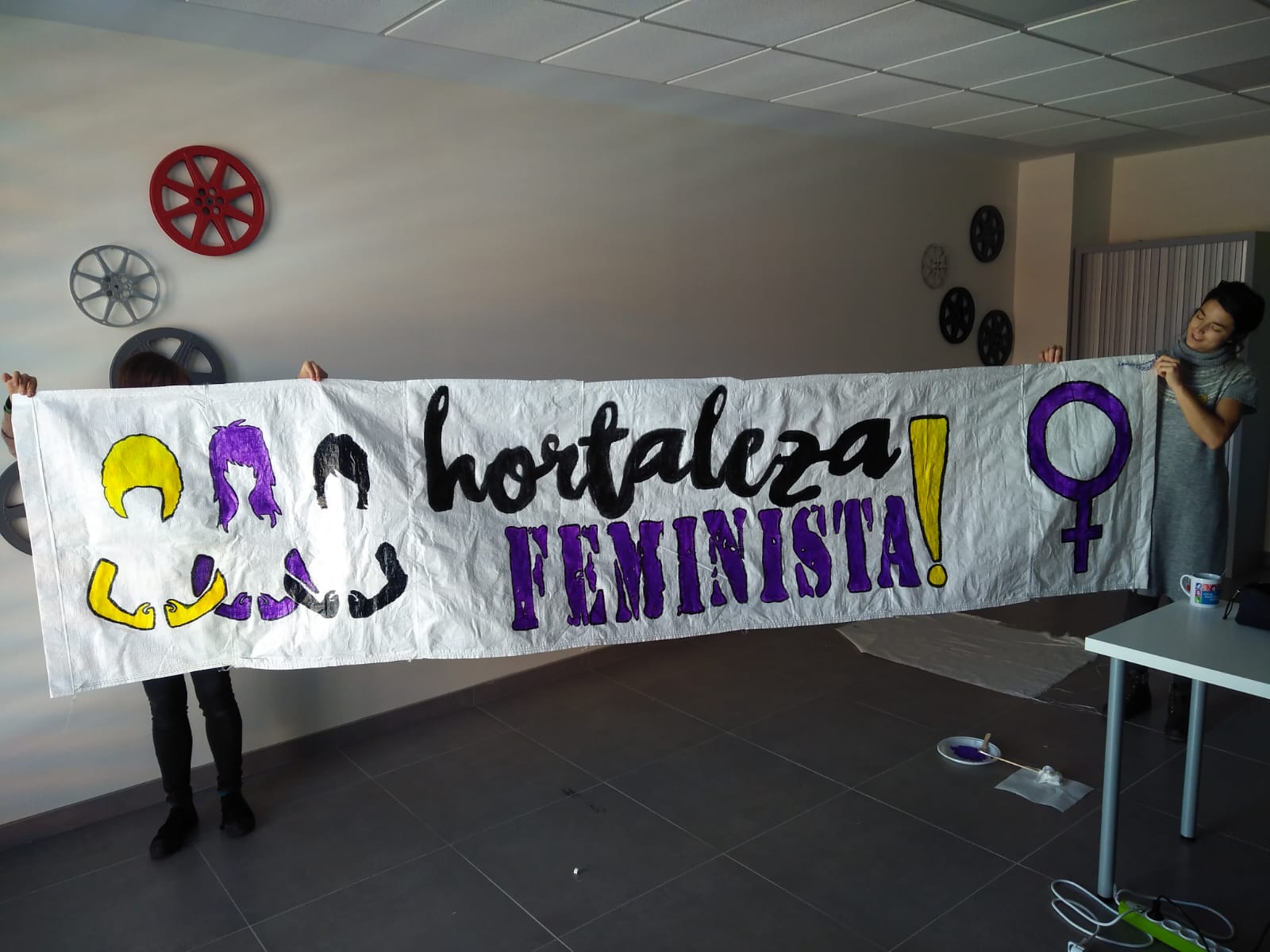 Pancarta Huelga Feminista Hortaleza 2