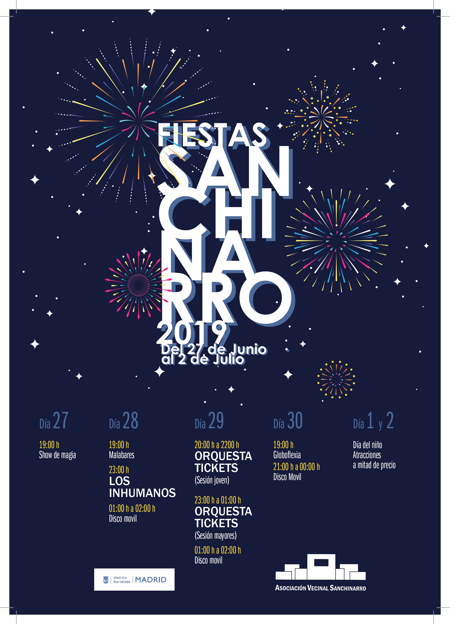 cartel fiestas Sanchinarro 2019