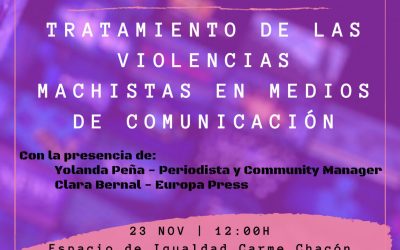 Tratamiento de las violencias machistas en los medios de comunicación en el Espacio de Igualdad Carme Chacón