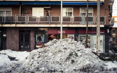 La gran nevada acabó quemando al barrio