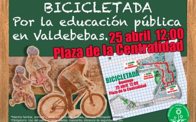 Bicicletada por la educación pública en Valdebebas