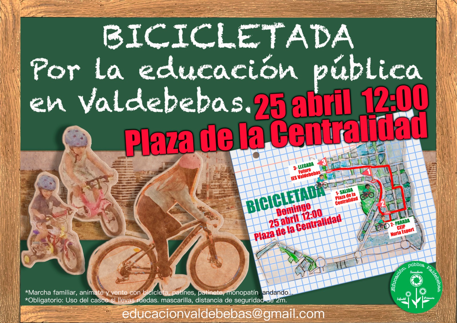 Bicicletada por la educación pública