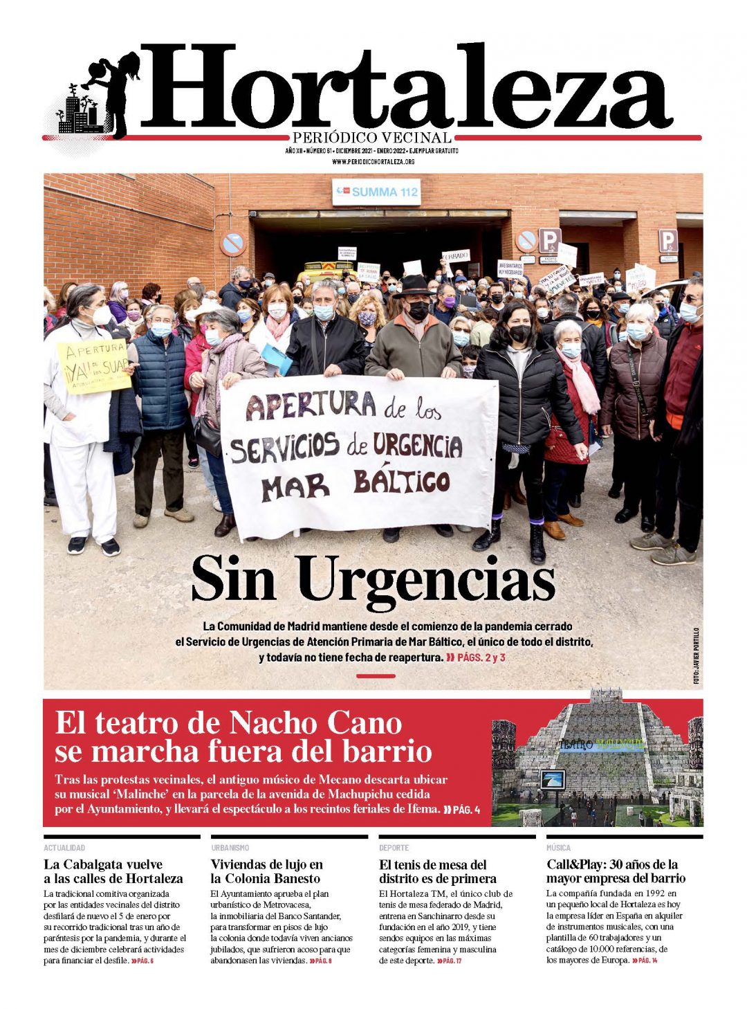 Número 61 de Hortaleza Periódico Vecinal