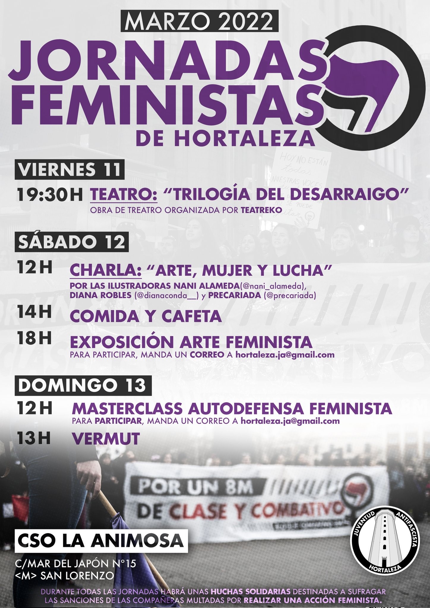 Cartel Jornadas Feministas Hortaleza 2022