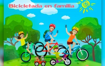 Bicicletada en familia en el parque forestal de Valdebebas