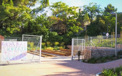 Nueva zona verde en Carril del Conde con un huerto para el colegio Luis Cernuda