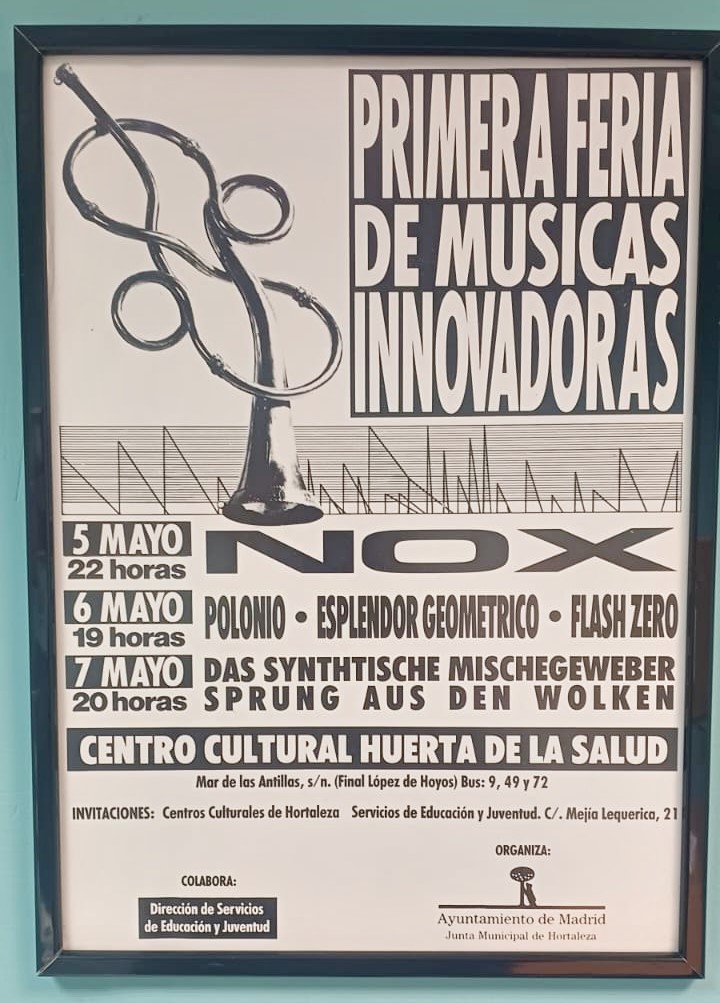 Cartel de la Feria de Músicas Innovadoras de Hortaleza de 1989
