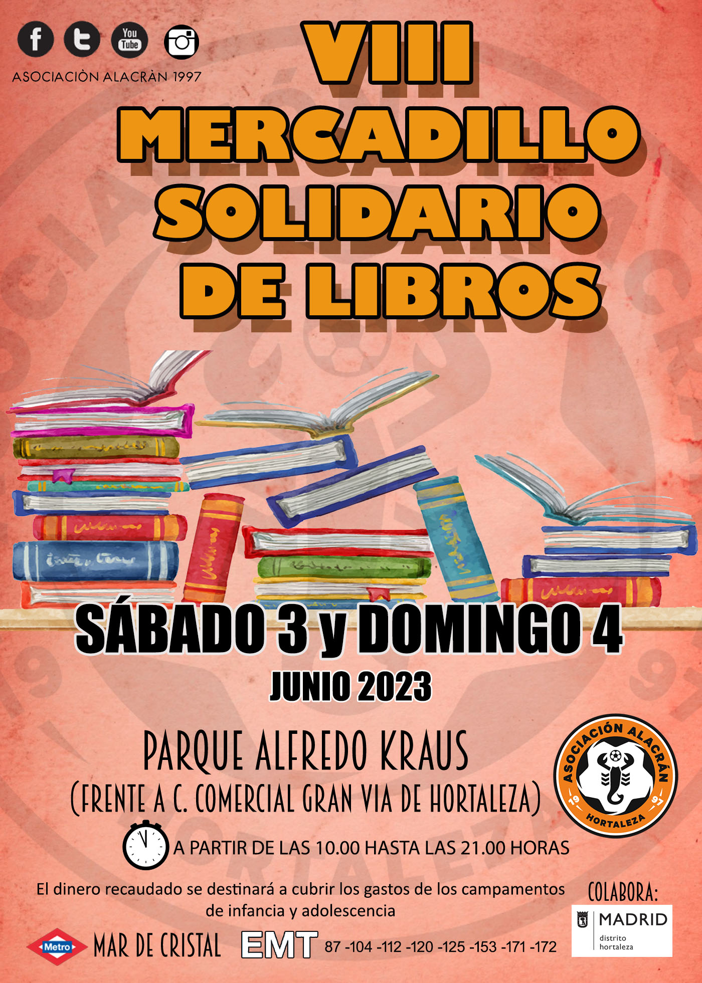 Mercadillo Solidario de Libros de Alacrán