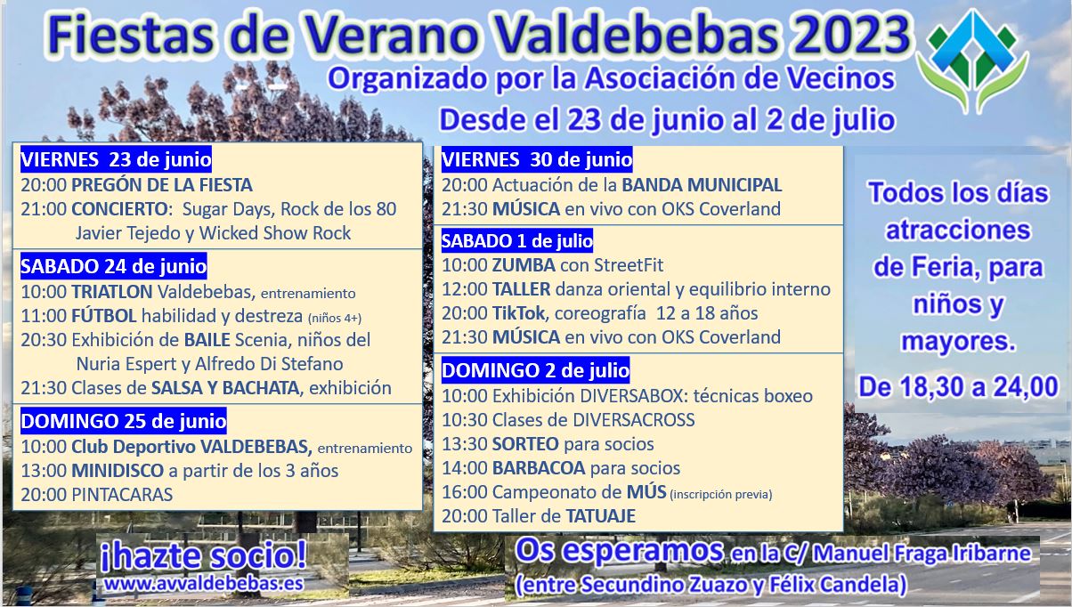 fiestas vecinales Fiestas de Valdebebas 2023