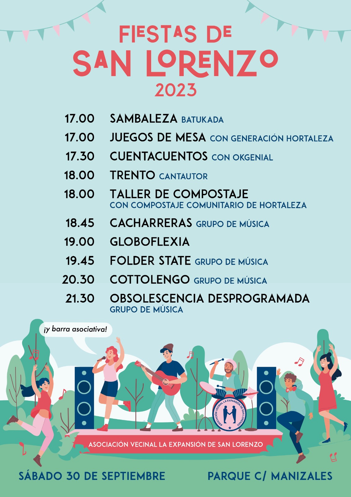 Cartel Fiestas San Lorenzo 2023