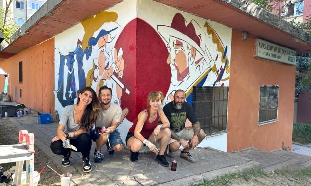 Flores, plantas y un nuevo mural para la asociación de San Lorenzo