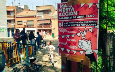 Manifestación en Hortaleza en defensa de las fiestas populares
