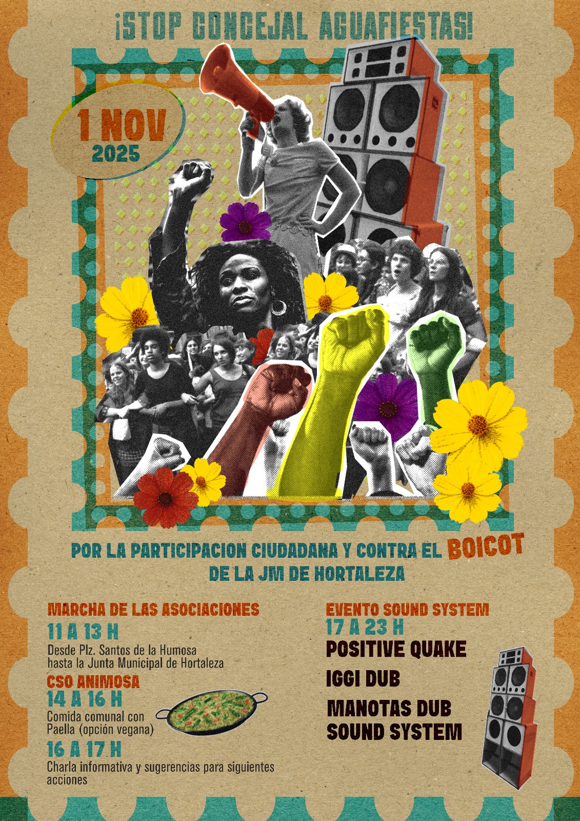 Manifestación por la participación ciudadana en Hortaleza 2 Manotas Dub Barrio 1 de noviembre