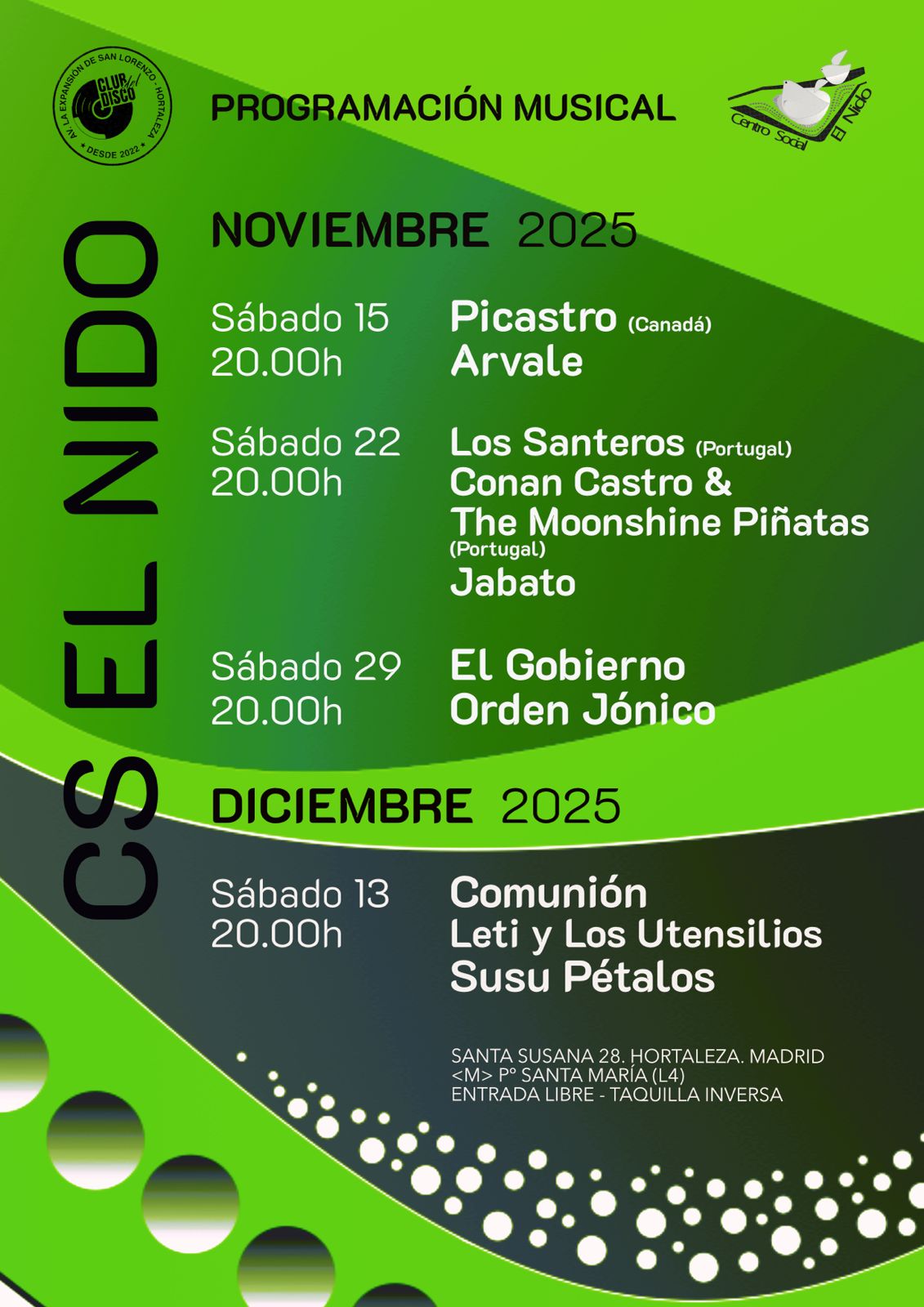 ¿Cómo llega un músico de Nueva Zelanda a dar un concierto en Hortaleza? 1 Programacion El Nido Hortaleza