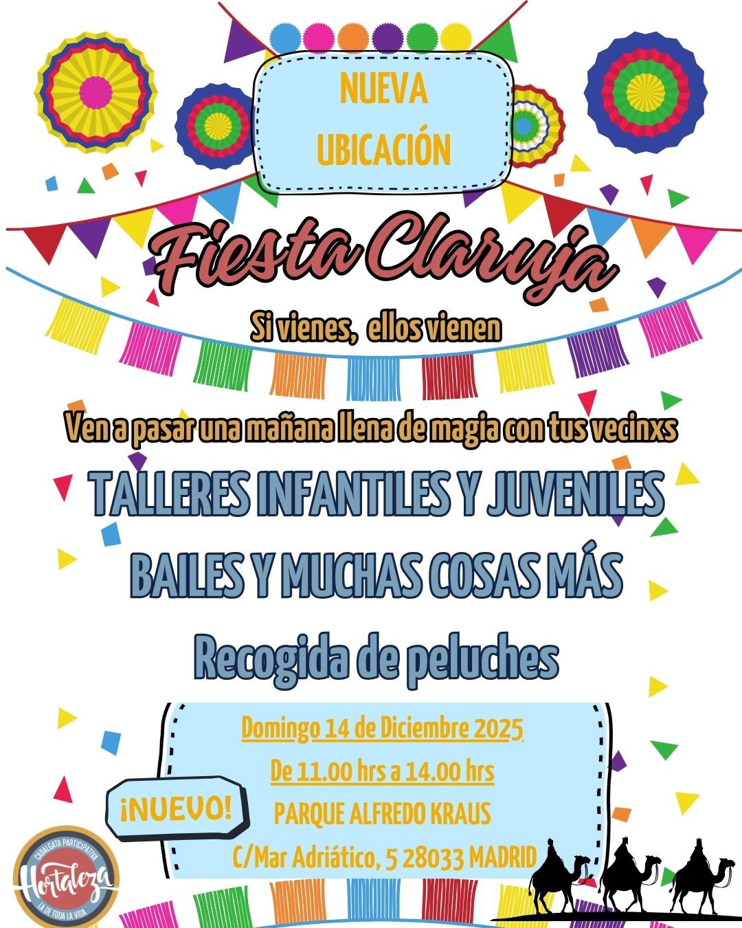 Fiesta infantil en apoyo a la Cabalgata Participativa de Hortaleza 2 fiesta infantil cabalgata