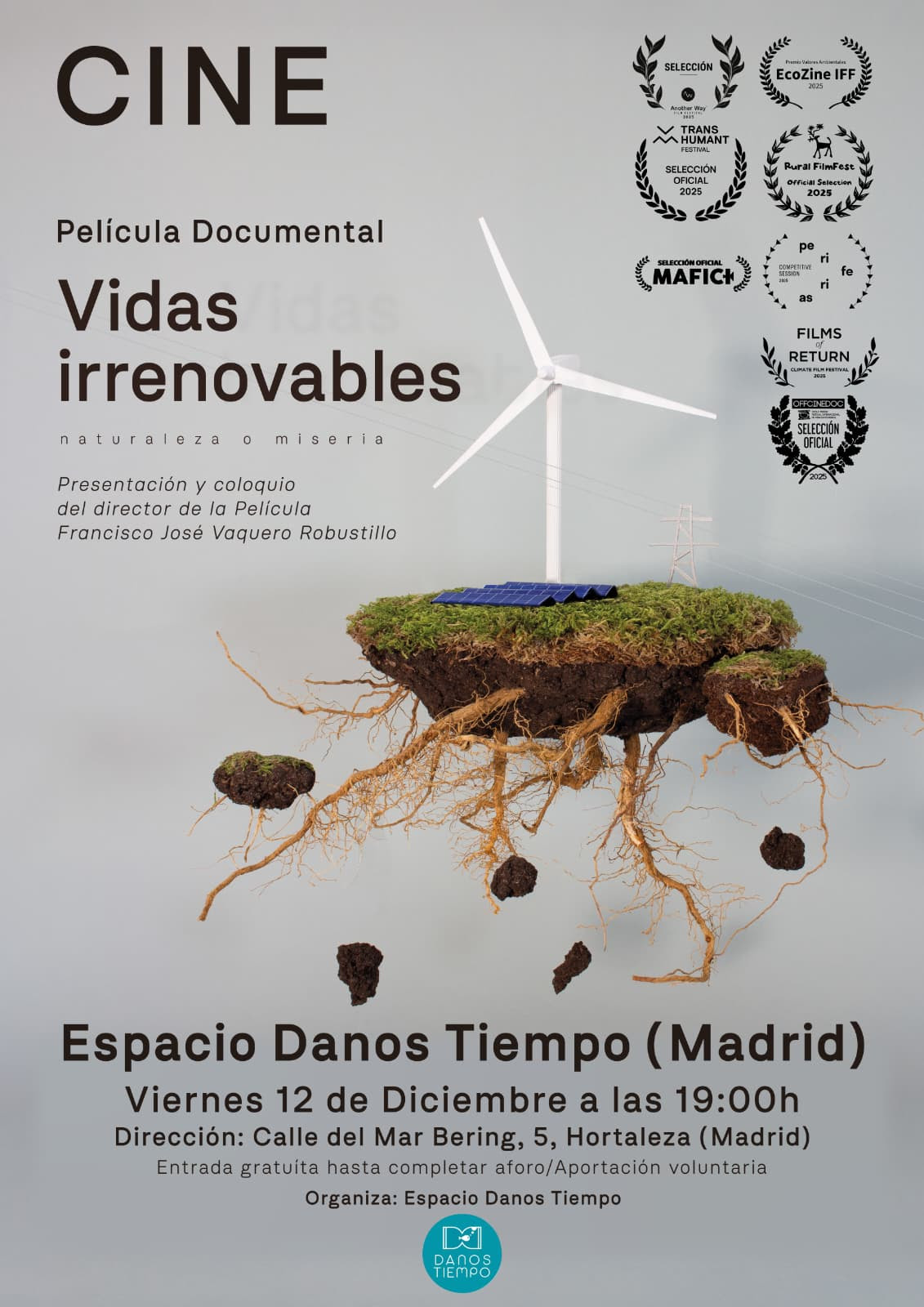 Proyección de 'Vidas irrenovables' en el Espacio Danos Tiempo 2 Vidas irrenovables