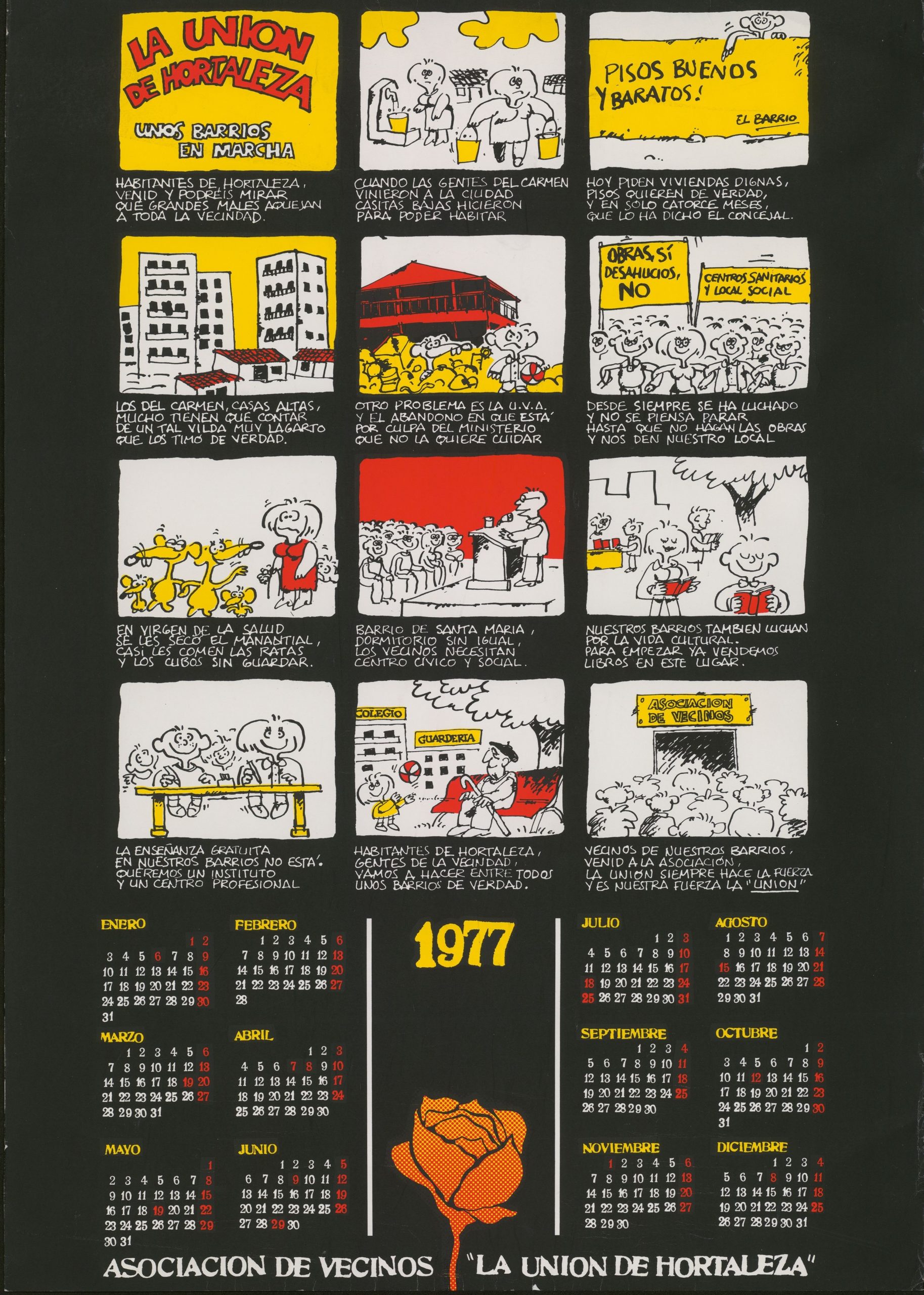 Calendario La Union Hortaleza 1977 scaled