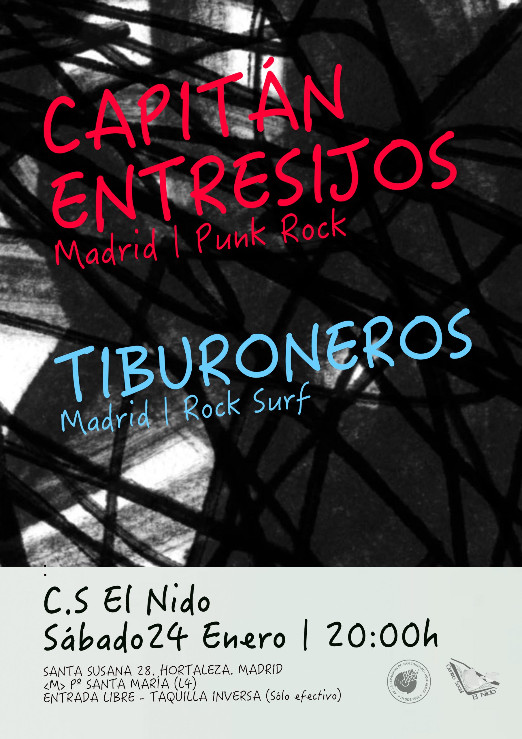 Conciertos del Club del Disco en El Nido: Capitán Entresijos y Tiburoneros 2 Capitán Entresijos y Tiburoneros