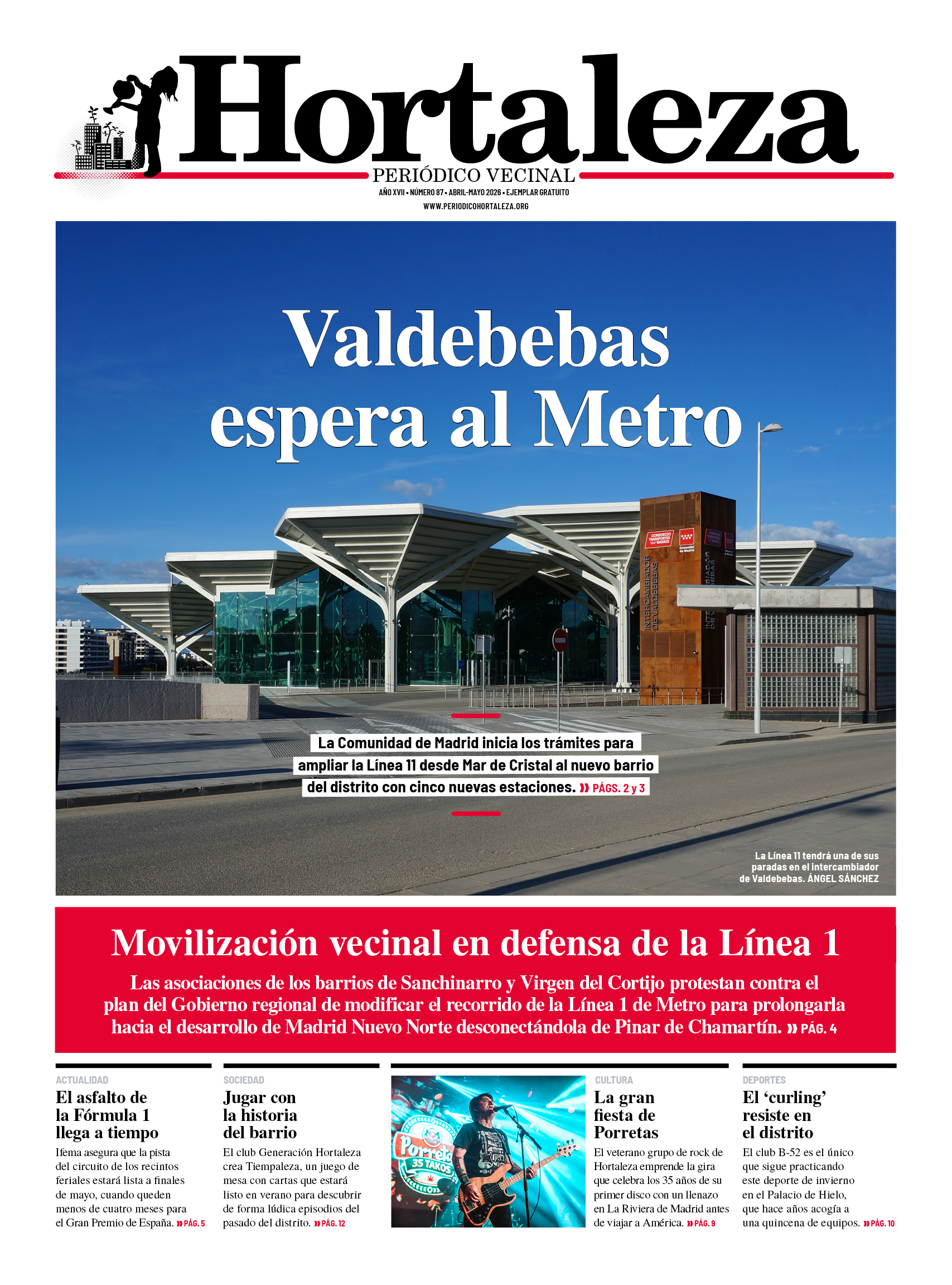 Hortaleza Periodico Vecinal numero 87 portada