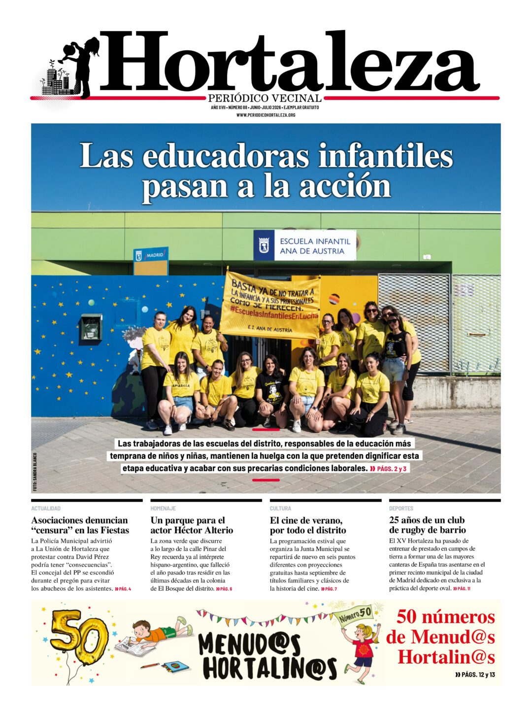 Nuevo número de Hortaleza Periódico Vecinal