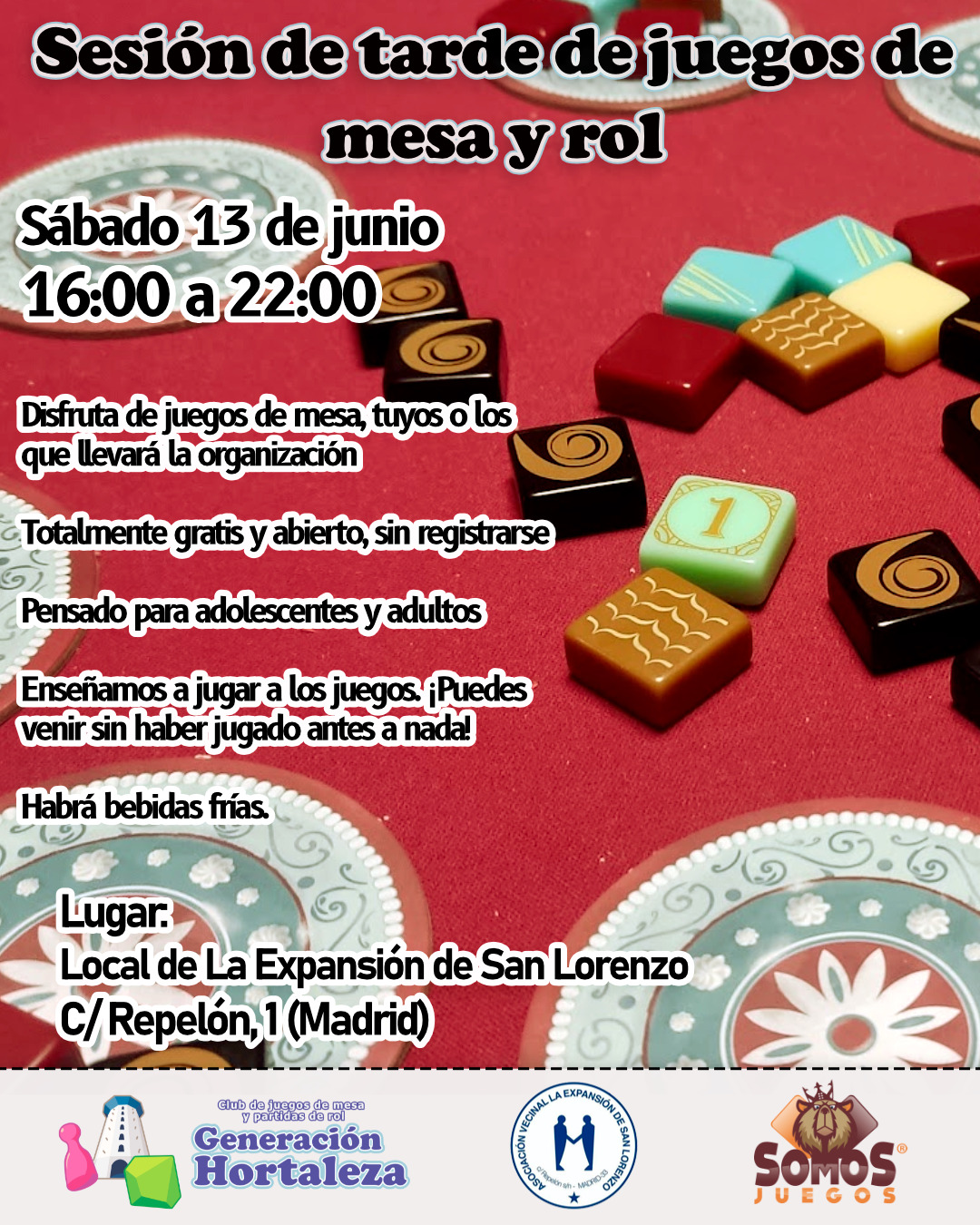 Sesión de tarde de juegos de mesa y rol en San Lorenzo 2 juegos de mesa y rol en San Lorenzo