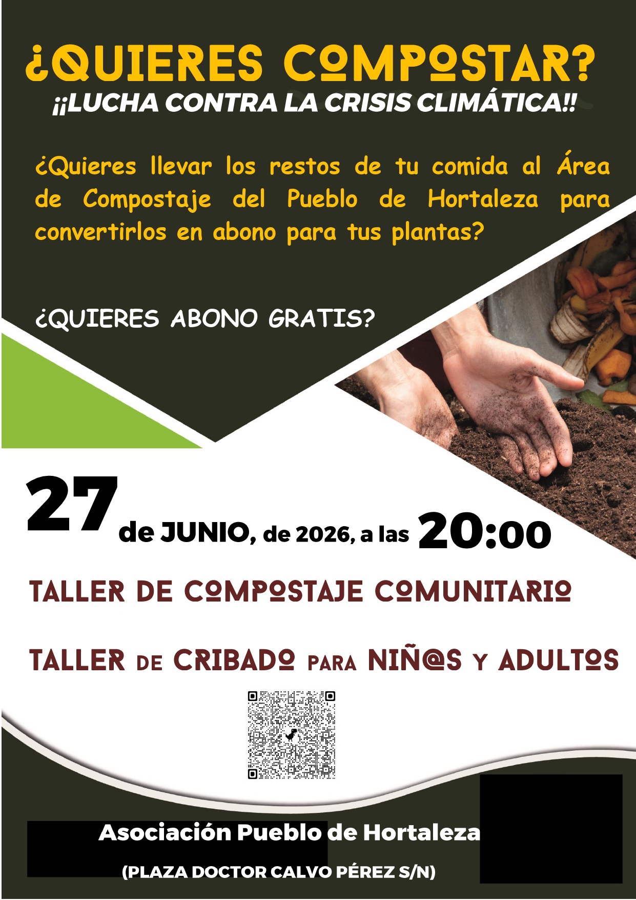 Taller de compostaje y cribado en Pueblo de Hortaleza 2 Taller de compostaje y cribado