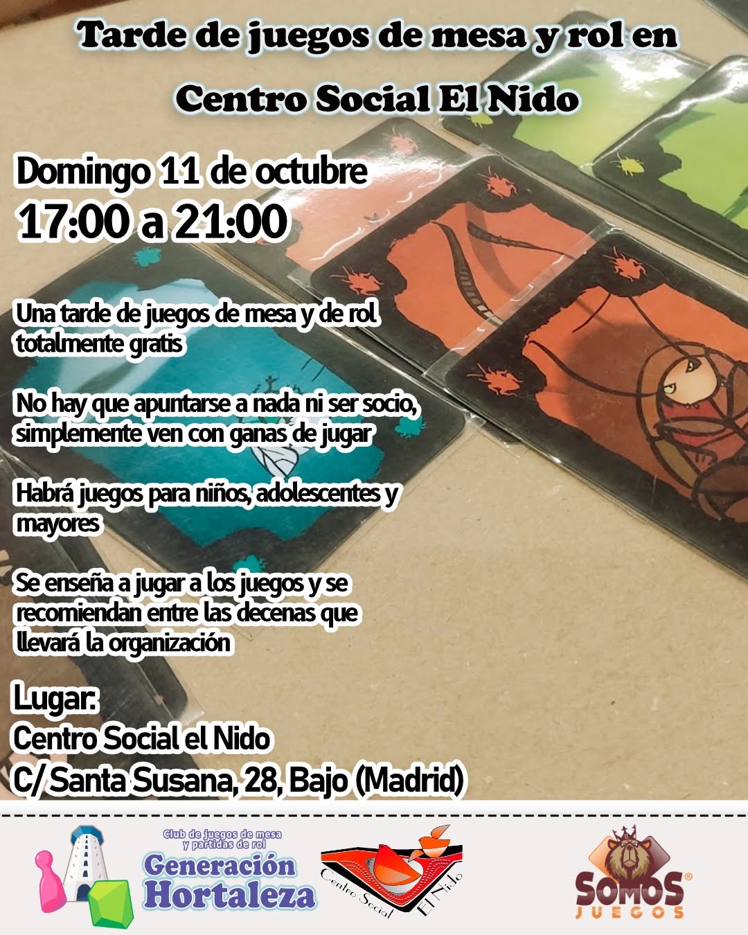 Tarde de juegos de mesa y rol en El Nido 2 rol en El Nido