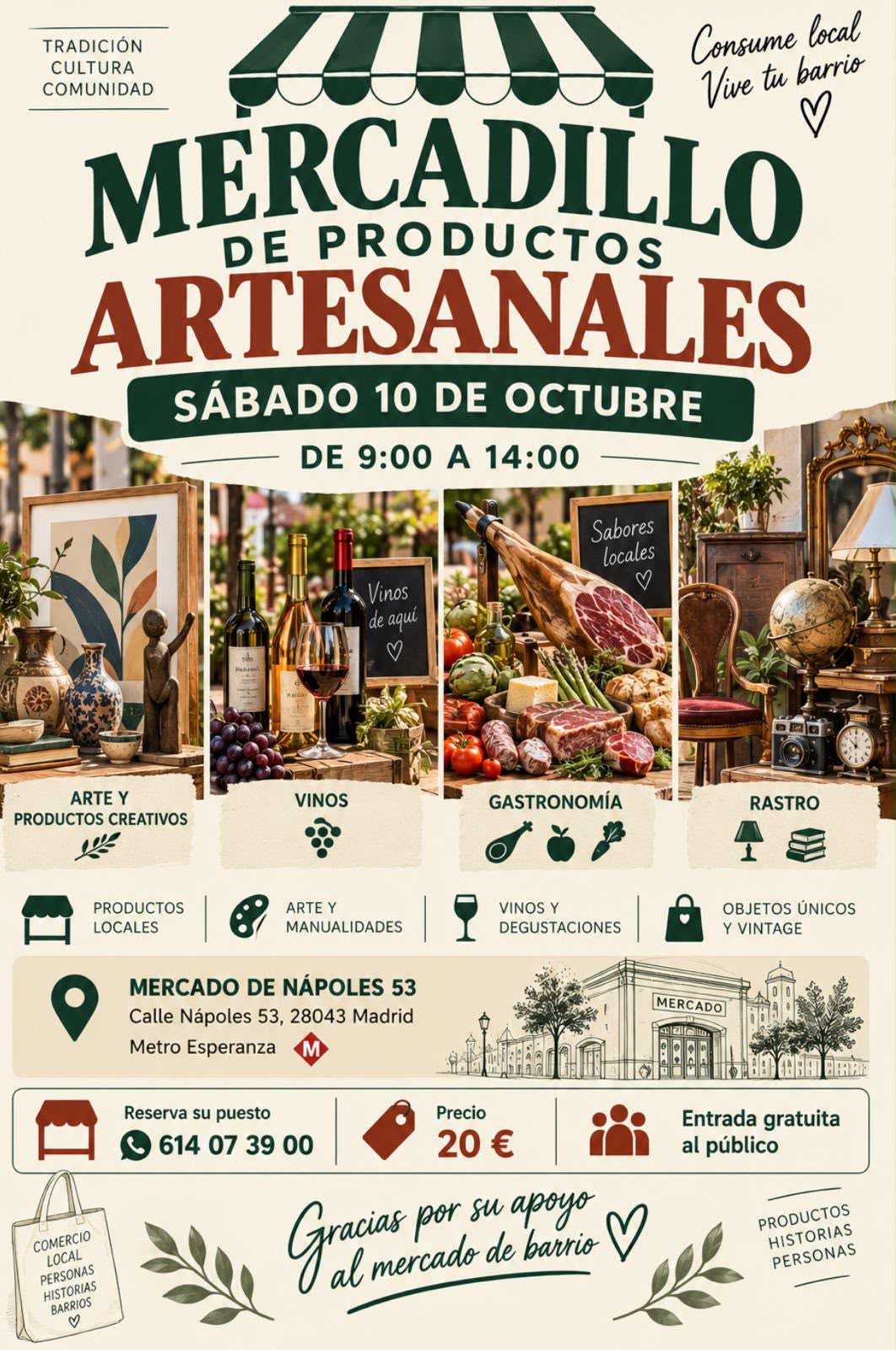 Mercadillo de productos artesanales de octubre en el Mercado de Nápoles 2 mercadillo de productos artesanales de octubre